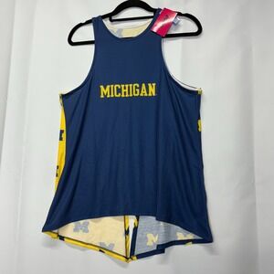 Michigan Wolverines NCAA Split‎ Back Tank Top Womens Size L FOCO